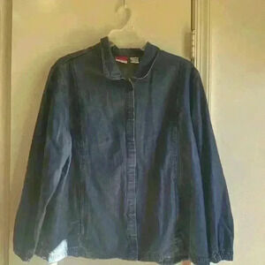Vtg L.L. Bean Traveler Women’s Sz 20R  Chambray Denim Jean Jacket Lyocell
